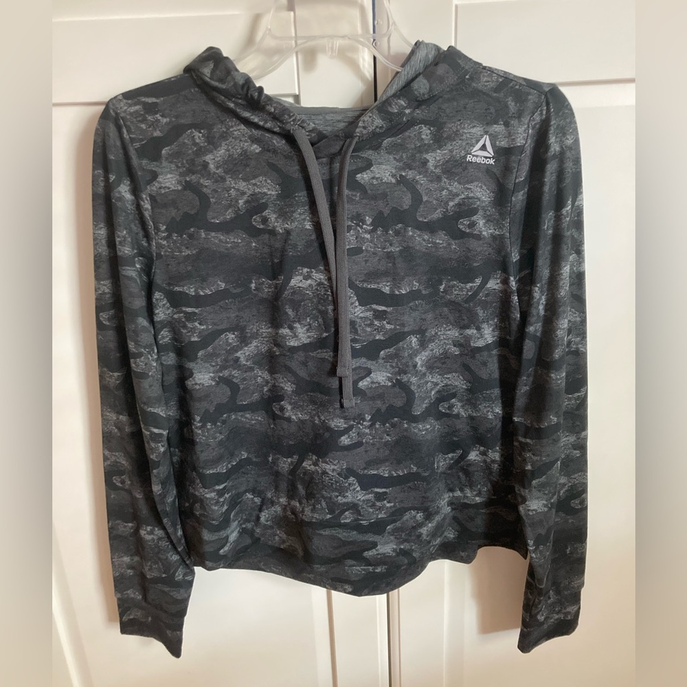 Reebok Black & Gray Camo Hoodie